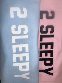 Image 5 of 2 Sleepy Tee Baby Blue & White Flock 🩵