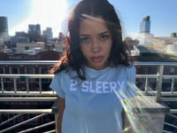 Image 4 of 2 Sleepy Tee Baby Blue & White Flock 🩵