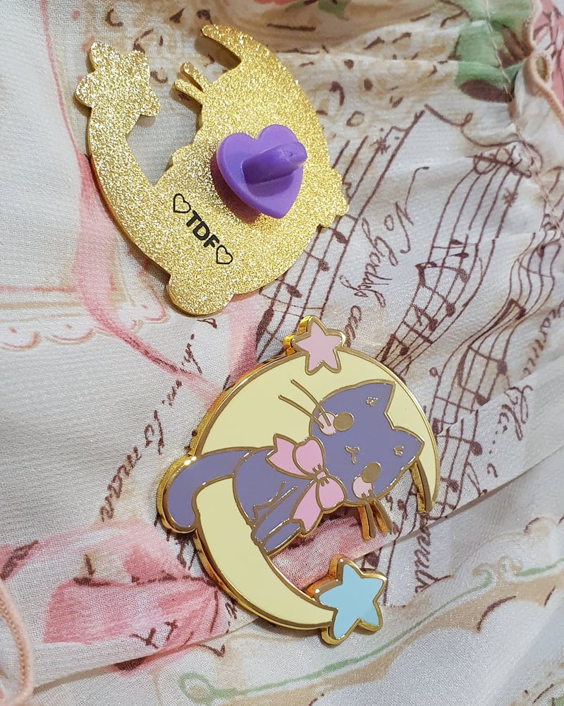 Image of Galactic Moon Kitty Enamel Pin