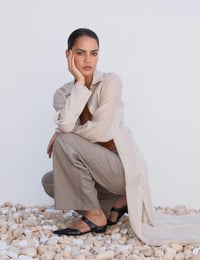 Image 1 of la tribe pointed mule shiny black