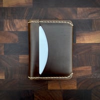 Image 4 of "Benny" Folded Bifold Wallet (Olive Brown)