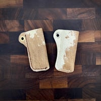 Image 2 of BIC Lighter Sleeve (Vintage Cow Hide & Green Crumble)