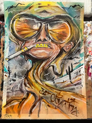 THIS IS BAT COUNTRY - 1 of 1 Hand Altered PRINT