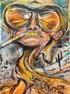 THIS IS BAT COUNTRY - 1 of 1 Hand Altered PRINT