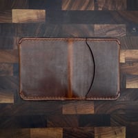 Image 2 of "Benny" Folded Bifold Wallet (Dark Brown)