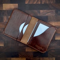 Image 3 of "Benny" Folded Bifold Wallet (Dark Brown)