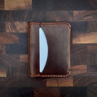 Image 4 of "Benny" Folded Bifold Wallet (Dark Brown)