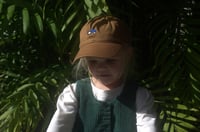 Image 1 of Children's Embroidered Cap - Tractor in Blue