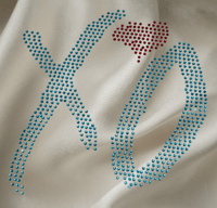 Image 2 of The Weeknd Rhinestone XO Iron On Template