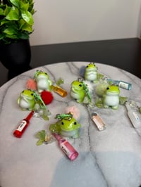 Image 1 of Cute Frog and Soju Drink Keychain 