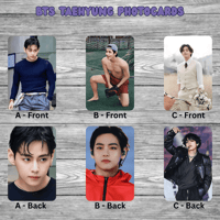 Image 1 of Taehyung-Inspired Double-Sided Photocard – Handmade & Laminated