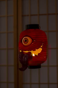 Image 10 of Red Chōchin obake resin lantern [PREORDER]
