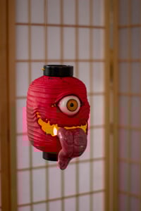 Image 9 of Red Chōchin obake resin lantern [PREORDER]