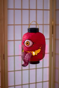 Image 7 of Red Chōchin obake resin lantern [PREORDER]