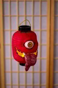 Image 3 of Red Chōchin obake resin lantern [PREORDER]