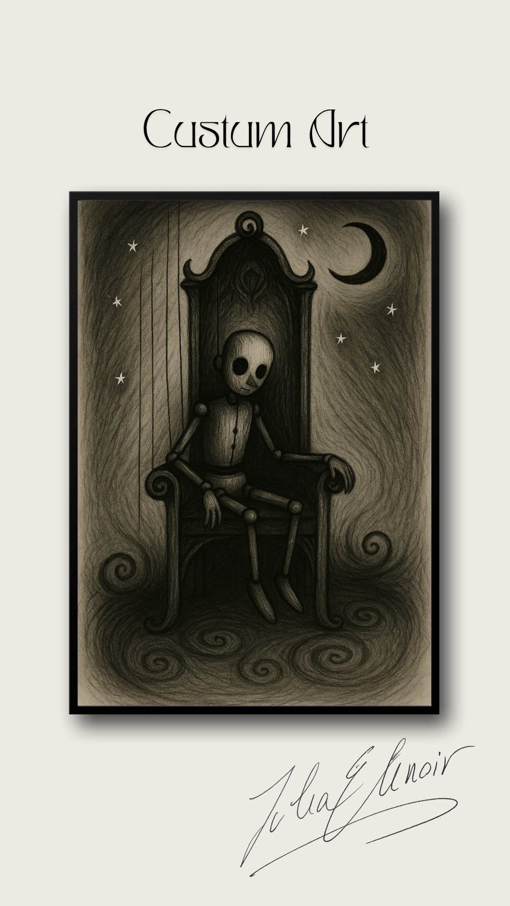 Dark Sketches for the Mind 🎨 Illustrated Mental Health Postcards by Julia Elenoir