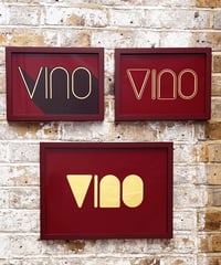 Image 1 of VINO - 3 versions -23 Carat  gold gilded wall art