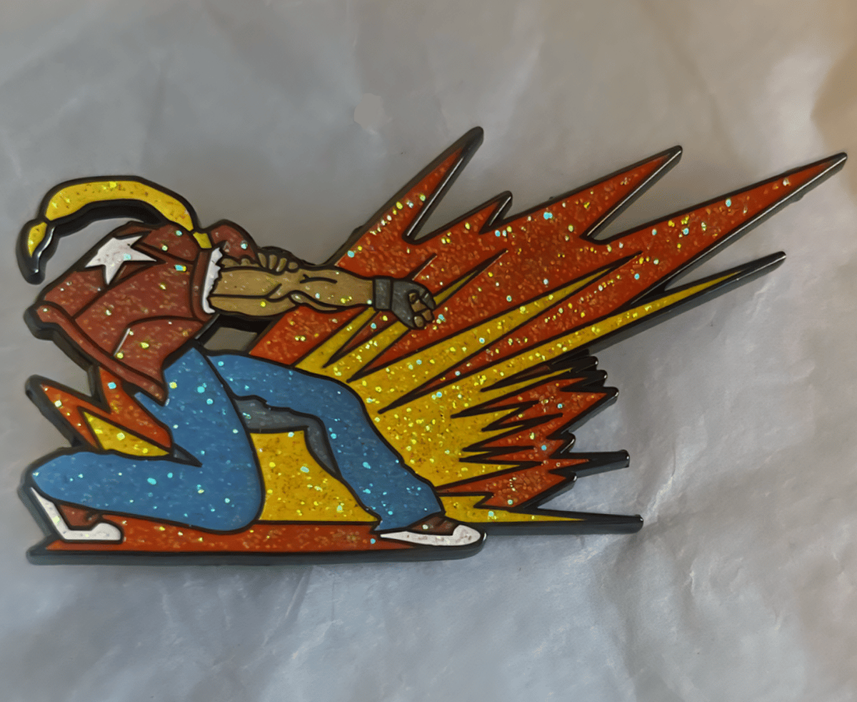Image of Terry Buster Wolf Enamel Pin OR Keychain