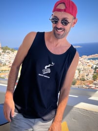 Image 3 of Trust Issues Tank Top: Black - White