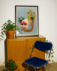 Image 1 of Babushka Cat Art Print