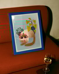 Image 4 of Babushka Cat Art Print