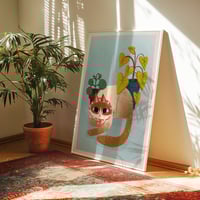 Image 2 of Babushka Cat Art Print