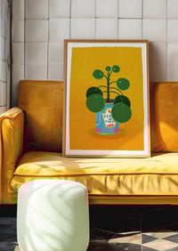 Image 2 of Bean Pilea Art Print