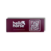 Image 4 of Burgundy Hello Horse Stable Plate – Includes Lifetime Subscription