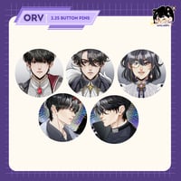 ORV: JoongDok Gold Rainbow Foil 2.25 inch Button Badge + YHK Glitter Badges