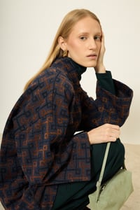 Image 1 of CARDIGAN CICALE GEOMAC MULTI BLU