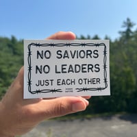 NO SAVIORS STICKER