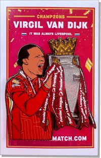 Virgil van Dijk Pin Badge - CHAMP20NS (RARE)
