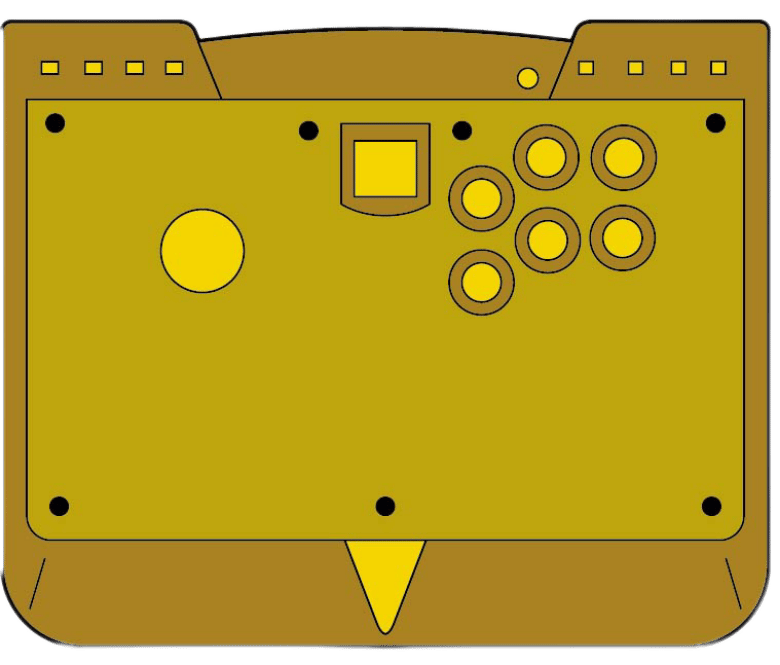 Image of Gold Trophy Arcade Stick Pin