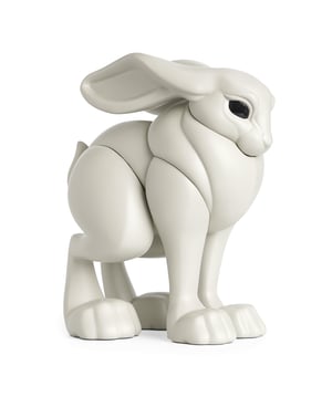 RABBIT WHITE 10INCH