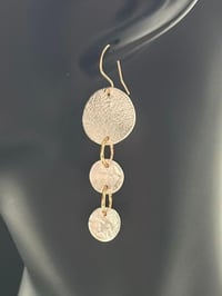 After The Fire - Charcoal Textured Triple Earrings
