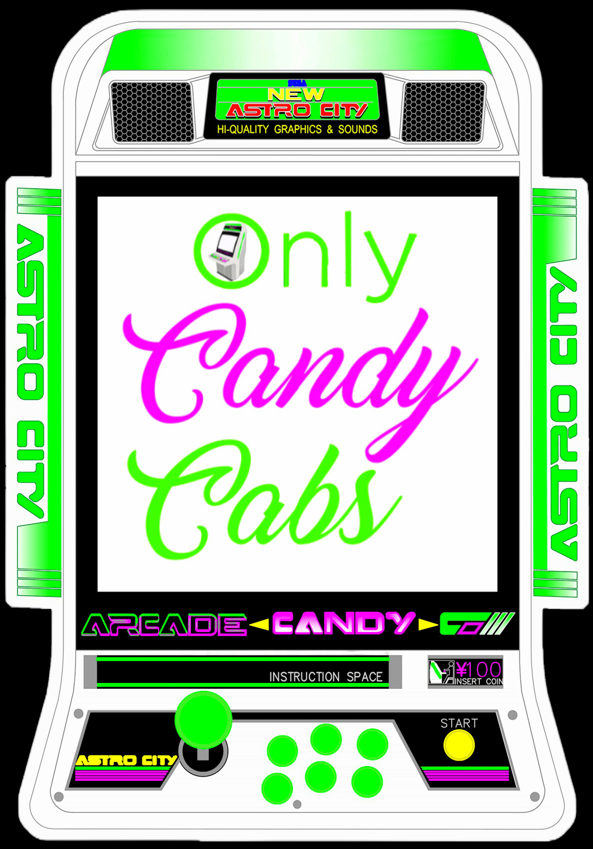 Image of Only Candy Cabs 3D Sticker 