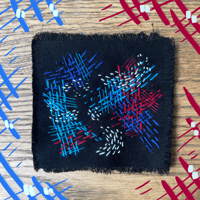 Blue & Red Patch Large