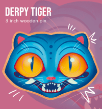 Derpy Tiger Pin