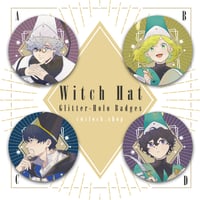 Image 1 of Witch Hat Holo-Glitter Badge