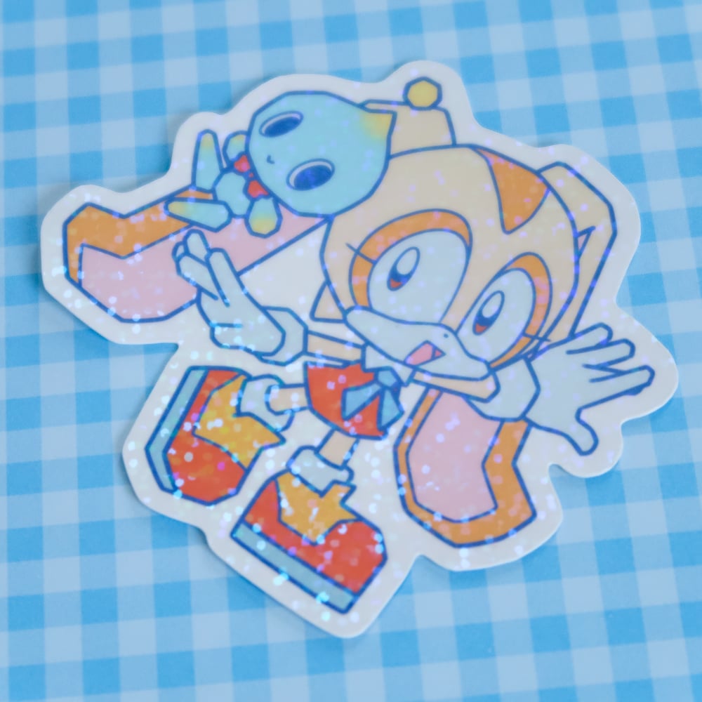 Cream and Cheese Sticker - Glitter Vinyl