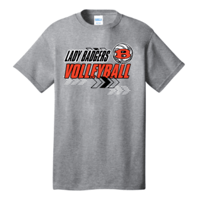 Lady Badgers Volleyball Grey Short Sleeve Tee