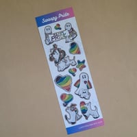 Image 1 of Swoopy Ghost Pride Sticker Strip
