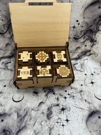Image 2 of Wooden Witches Rune Dice  with Storage Box