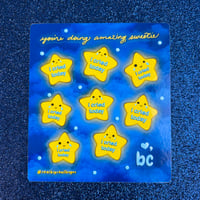 Image 3 of 'I Cried Today' Gold Star Sticker Sheet Sharing Pack