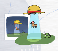 Image 1 of Crew Pet Abduction Acrylic Standee