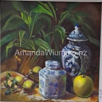 Blue&White with Apples - Print