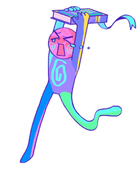 Gummy Karl Running - Sticker