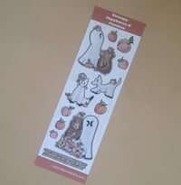 Image 1 of Swoopy Ghost Sticker Strip Capybara and Peaches