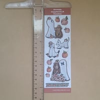 Image 2 of Swoopy Ghost Sticker Strip Capybara and Peaches