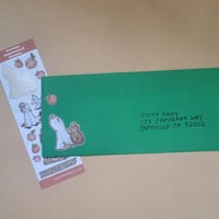 Image 3 of Swoopy Ghost Sticker Strip Capybara and Peaches